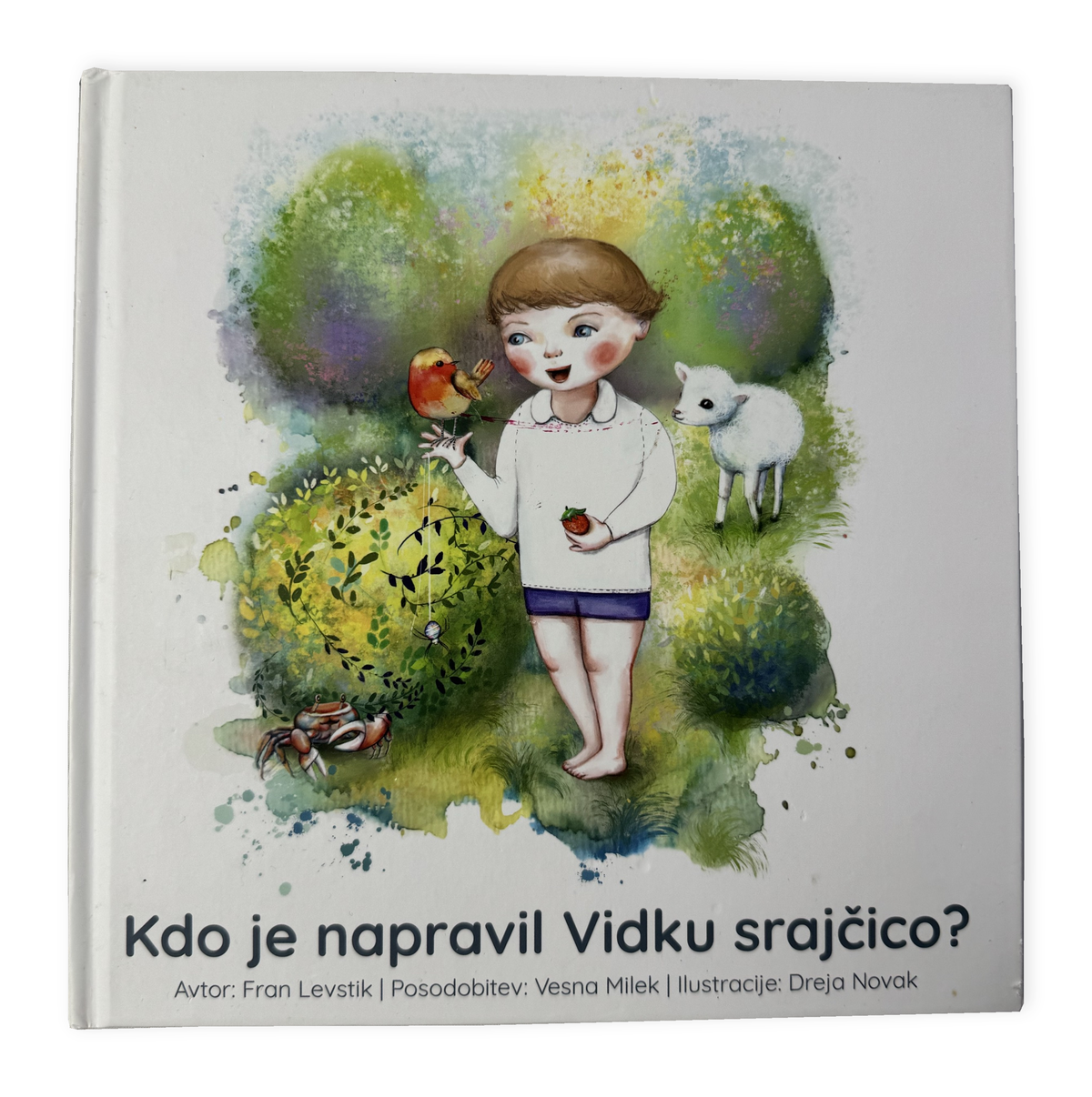 Kdo je napravil Vidku srajčico? – platnica z ohranjeno obrabo na belem ozadju