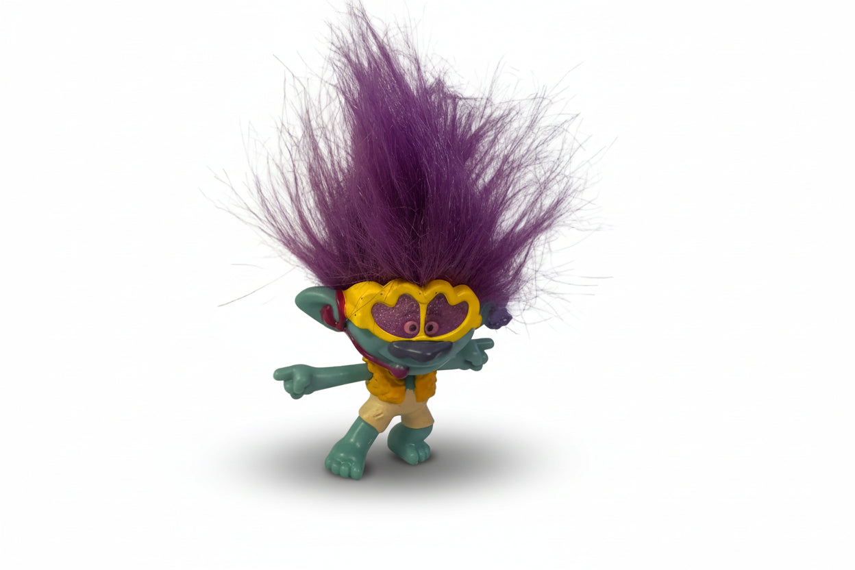 Figurica Trolls – barvit lik z velikimi vijoličnimi lasmi (209)