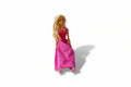 Barbie lutka v elegantni rožnati večerni obleki (247)