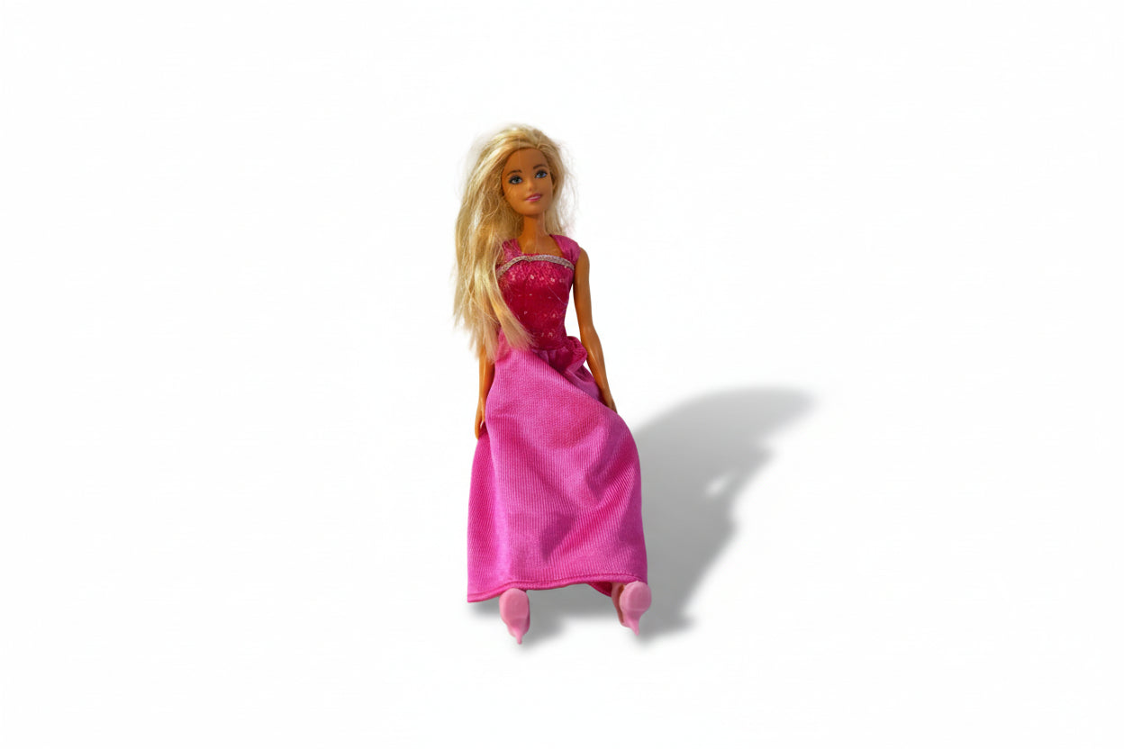 Barbie lutka v elegantni rožnati večerni obleki (247)