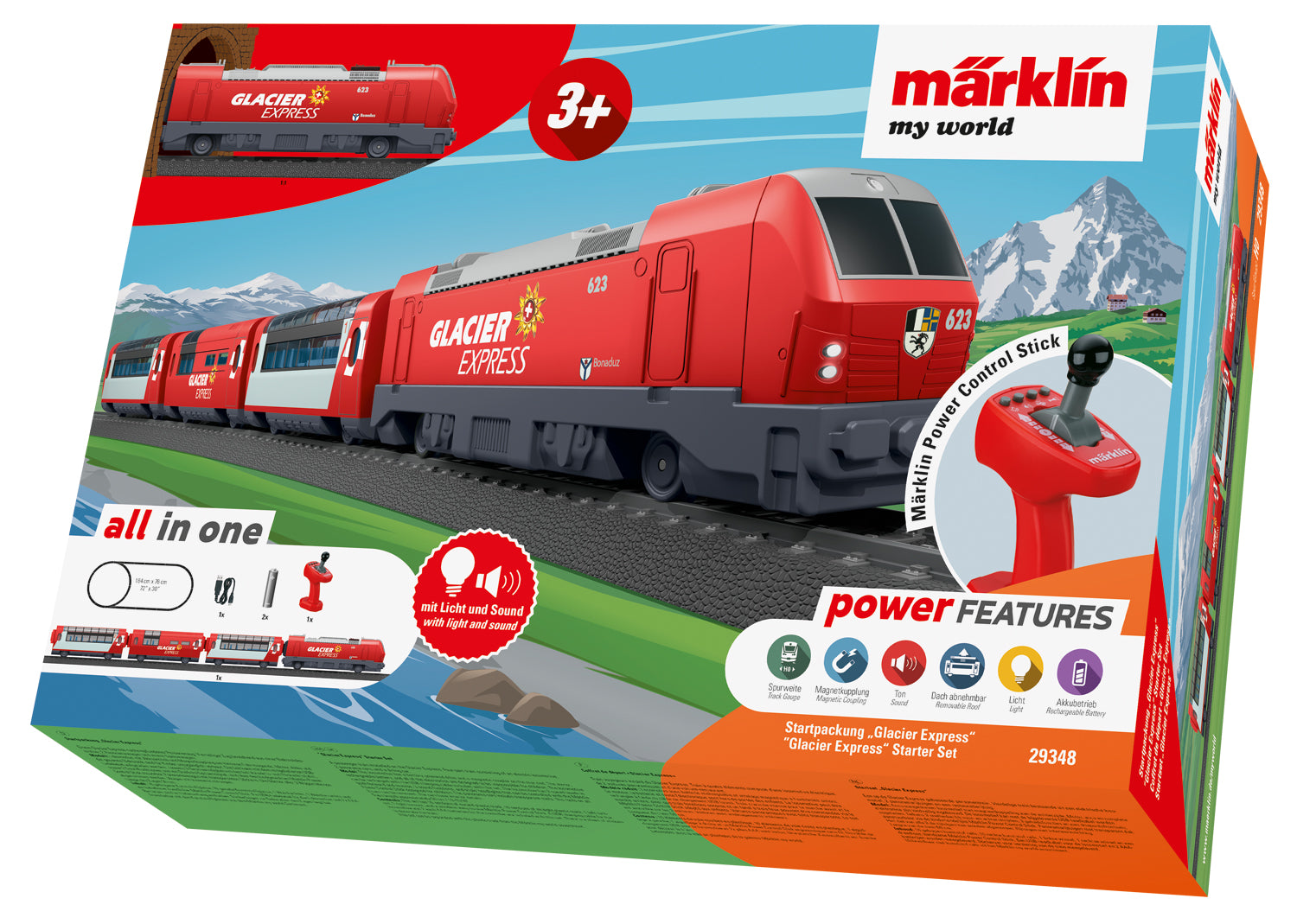 Märklin my world Glacier Express starter set (29348) – vlakovna garnitura z daljincem (369)