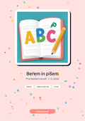 Delovni listi Berem in pišem – naslovnica