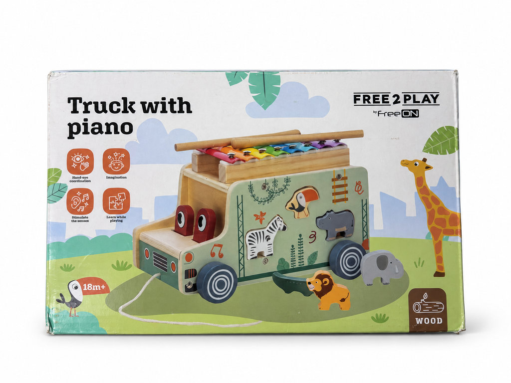 Originalna embalaža Free2Play by FreeON Truck with piano, 18 mesecev+