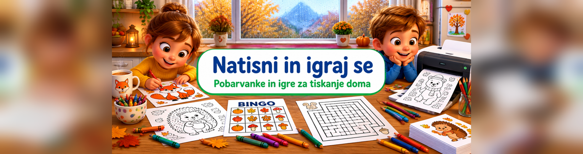 Natisni in igraj se – pobarvanke in igre za tiskanje doma