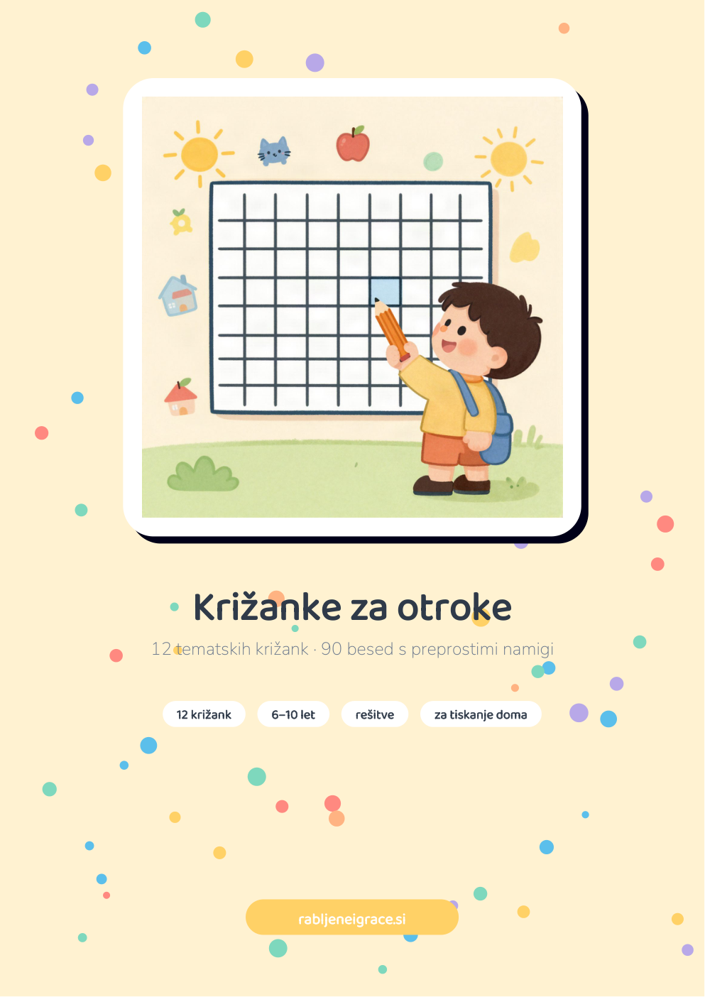 Križanke za otroke – naslovnica PDF