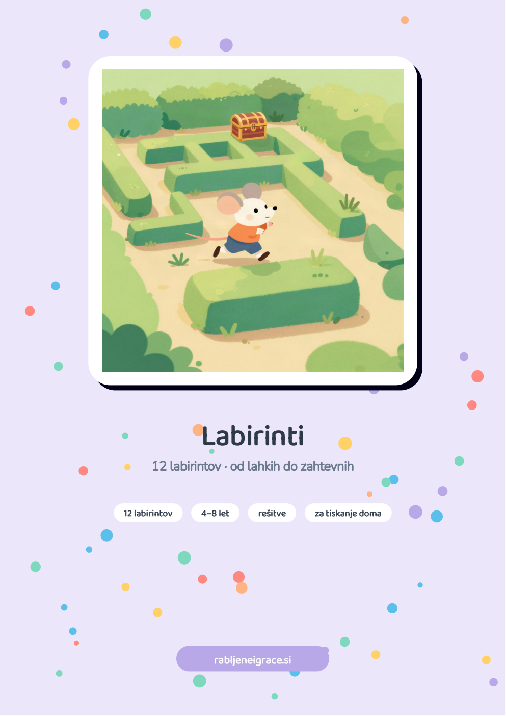 Labirinti za otroke – naslovnica