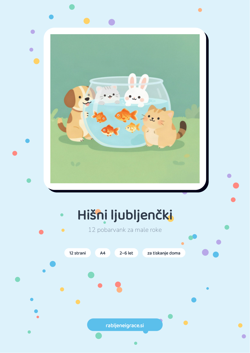 Pobarvanka Hišni ljubljenčki – naslovnica