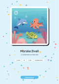 Pobarvanka Morske živali – naslovnica