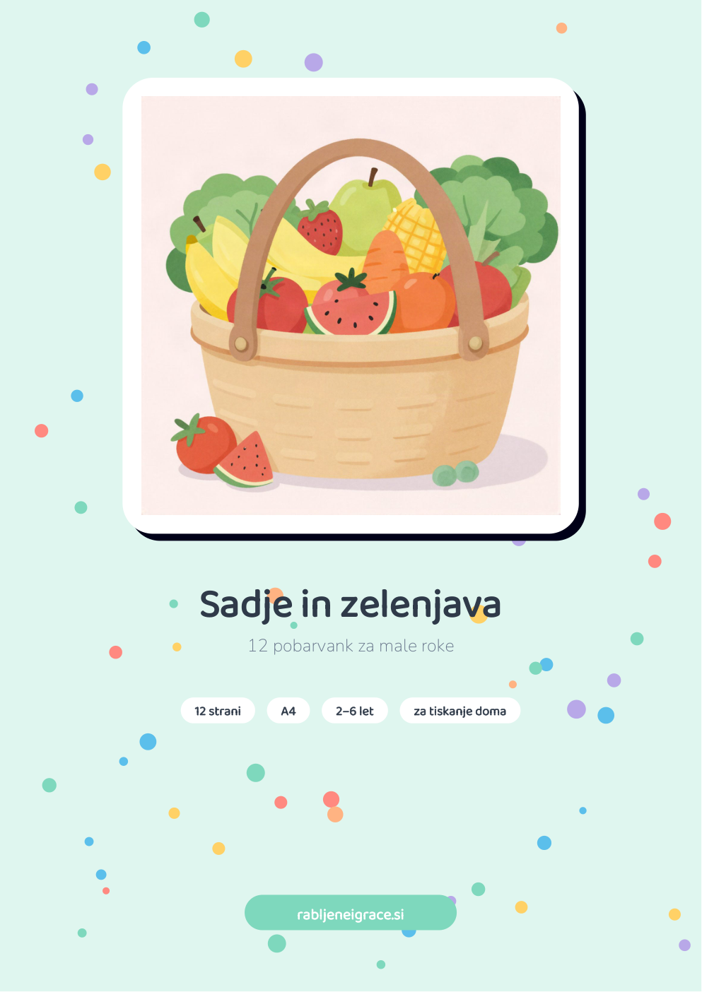 Pobarvanka Sadje in zelenjava – naslovnica