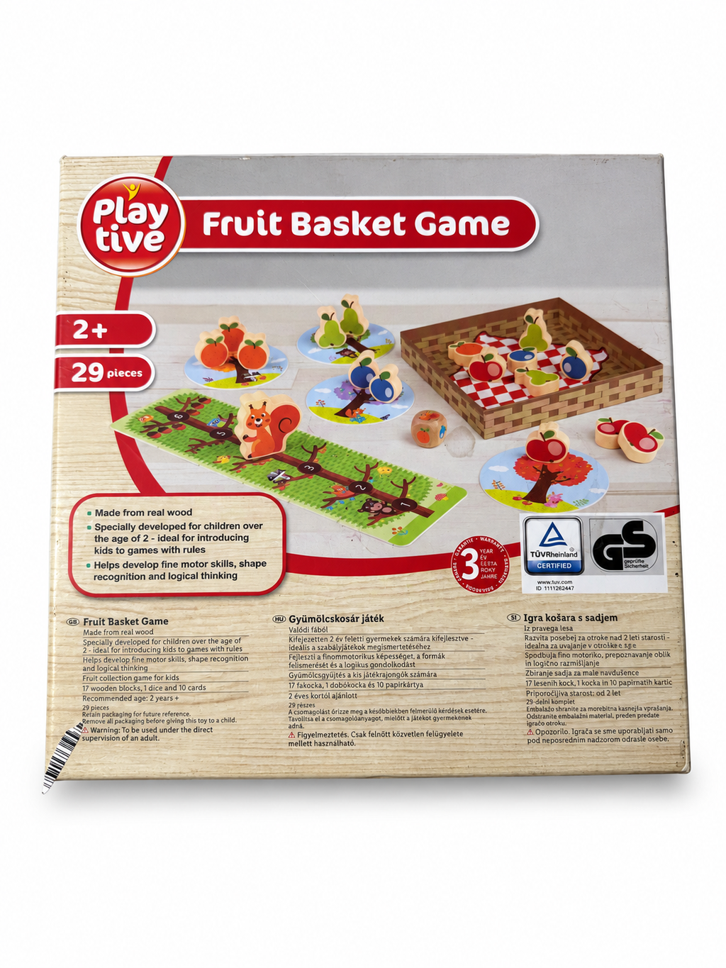 Originalna embalaža Playtive Fruit Basket Game – Igra košara s sadjem, starost 2 leti+