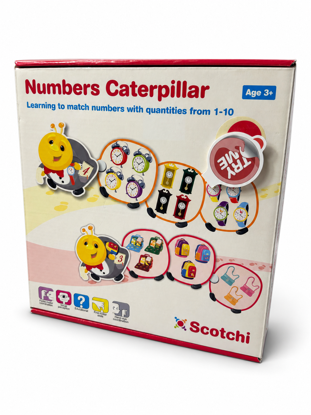 Scotchi Numbers Caterpillar – originalna škatla pod kotom